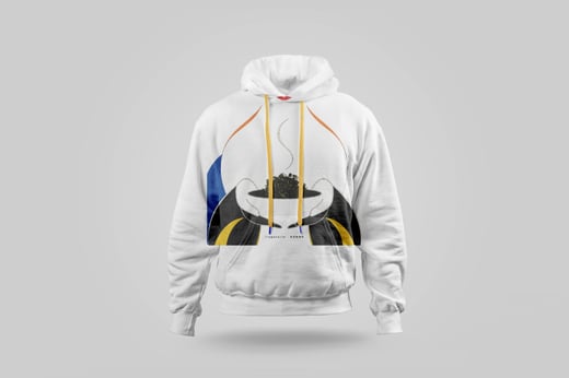 Hoodie — Floral Tie Guan Yin