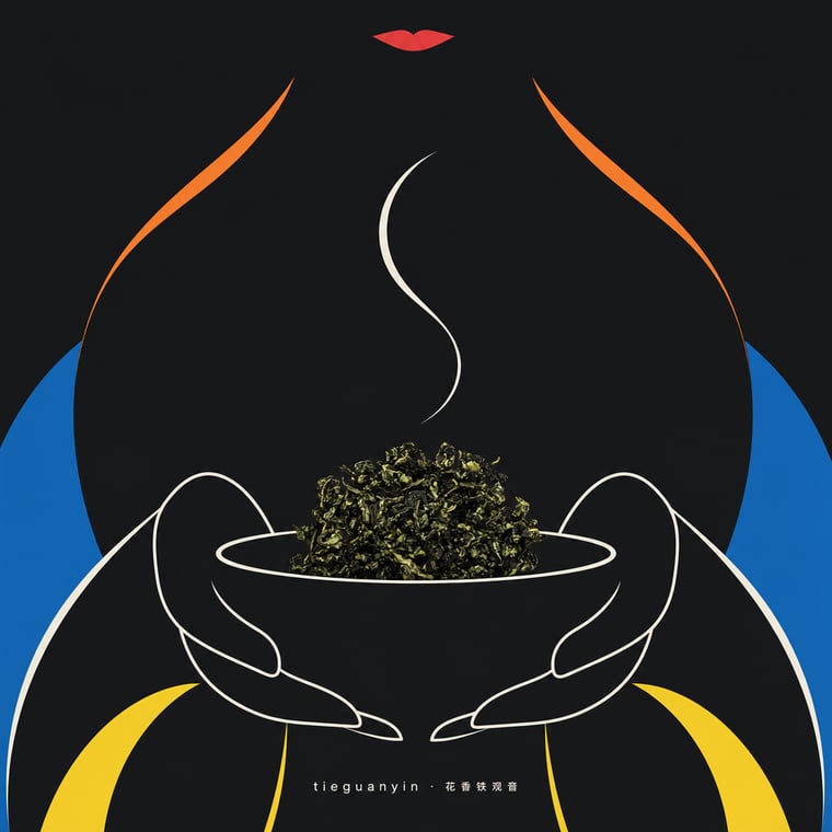 The design — Floral Tie Guan Yin